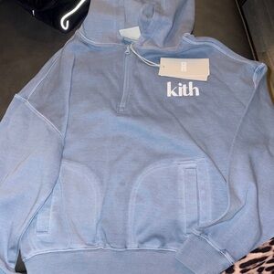 Kith Sky Blue Half-Zip Hoodie